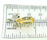 14k Gold 2.92ct Precious Genuine Natural Topaz Enhancer w/ Diamond Bow (#J4180)