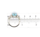 14k White Gold Emerald Cut 4.51ct Genuine Natural Aquamarine Ring (#J5589)