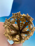 Gilt Bronze Tussie Mussie Posey Posy Holder with Carved Mother of Pearl (#J1316)