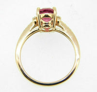 14k Rose Gold Genuine Natural Rubellite Tourmaline Ring (#J5114)