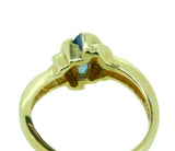 14k Yellow Gold Marquise .89ct Genuine Natural Sapphire Ring (#J537)