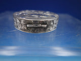 European .935 Sterling Silver Pill Trinket Box Brite-cut GW Interior c1930 #6511