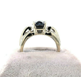 14k White Gold Cushion Cut 2.92 Carat Genuine Natural Grey Spinel Ring (#J5522)