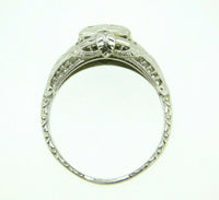 Art Deco White Gold 18k Filigree .21ct Genuine Natural Diamond Ring (#J4462)