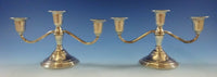 Preisner Sterling Silver Candelabra Pair 3-Light #216 (#2405)