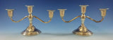 Preisner Sterling Silver Candelabra Pair 3-Light #216 (#2405)