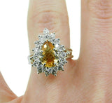 14k Gold 1.68ct Genuine Natural Precious Topaz and 3/4ct Diamond Ring (#J4730)