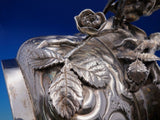 Number 41 by Meriden Silverplate Basket with Squirrel with Applied Roses (#4504)