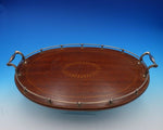 Faneuil by Tiffany and Co Sterling Silver Wood Gallery Tray #17931-6226 (#3445)