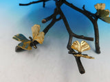 Butterfly Ginkgo by Michael Aram Marble and Brass Cake Stand - New