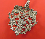Gorham Sterling Silver Bon Bon Server with Flowers Winged Cherubs #588 6 1/4"