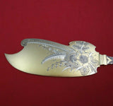 Bright-Cut Sterling Silver Ice Cream Slice Gold Washed 12 1/2" Serving Aesthetic