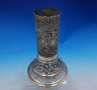 German .800 Silver Vase Holder Courting Couples Hanau Pseudo Hallmarks (#3958)