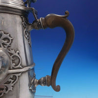 Estate English Silver Tea Pot with Wood Handle and Figural Spout (#4236)