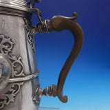 Estate English Silver Tea Pot with Wood Handle and Figural Spout (#4236)