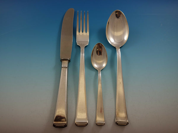 Pagoda by O Kaltenbach German 800 Silver Flatware Set Service 24 Pcs Art Deco