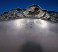 Lambert Co English Sterling Silver Tray Oval Winged Cherubs Pierced c.1896 #3858