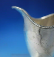 JA English Sterling Silver Cream Pitcher Bright-Cut with Wreath (#5451)