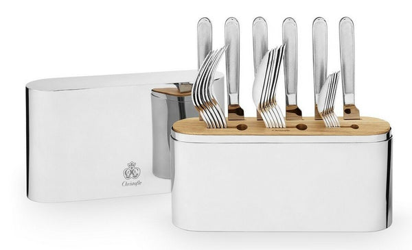 Concorde by Christofle France Stainless Steel 24-pc Flatware Set with Case New