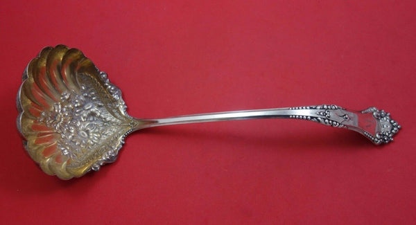 La Touraine by Reed & Barton Sterling Silver Soup Ladle Gold Washed Fluted 13"