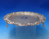 Repousse by Kirk Sterling Silver Salver Tray with Lion Feet Diaper Work (#7147)