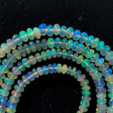 95cts Genuine Natural Opal Beaded Necklace with 14k Yellow Gold Clasp (#J5922)