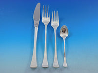 Kristine by Hans Hansen Danish Sterling Silver Flatware Set for 8 Service 41 pc