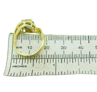 14k Yellow Gold 1.92ct Genuine Natural Sapphire and Diamond Ring (#J547)