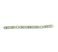 Art Deco Platinum 7.6ct Diamond Bracelet (#J4605)