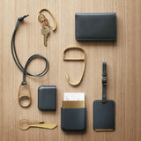 Shades by Georg Jensen PVD, Stainless Steel & Leather Business Card Holder - New