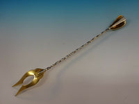 Gorham Aesthetic Sterling Silver applied 3-D Shell Pickle Fork 2-tine GW