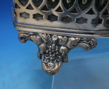 Silver on Copper Jardiniere Bowl for Flowers Removable Liner w/ Grapes (#6448)