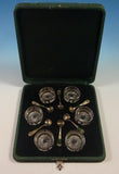 Antique by Alvin Sterling Silver Salt Cellar Set 12Pc with Fitted Case (#1343)