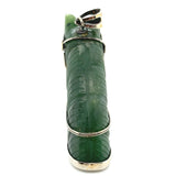 Sterling Carved Nephrite Jade Horse Pendant (#J5485)