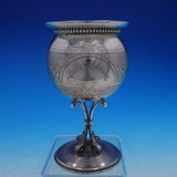 Coin Silver Water Goblet with Hand Engraving and Gold Wash Gorham 1860 (#4257)