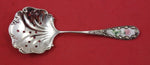 Stuart by Campbell Metcalf Sterling Silver Nut Spoon enameled flower 5 1/2"