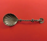 Peter Hertz Danish Sterling Silver Preserve Spoon 3-D Cast Handle w/Winged Angel