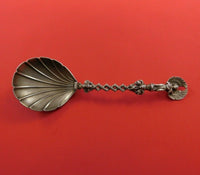 Peter Hertz Danish Sterling Silver Preserve Spoon 3-D Cast Handle w/Winged Angel