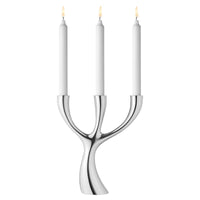 Georg Jensen Stainless Steel Cobra Candlelabra Modern New in Box