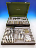 Aria Gold by Christofle France Silverplate Flatware Service Set Dinner In Box