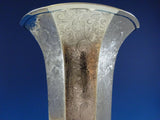 Barbour Co Monumental Sterling Silver Trumpet Vase Engraved 18" (#1349)