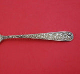 Repousse by Kirk Coin Silver Berry Spoon Ovoid 10.15 Mark 9 1/2" Serving Antique