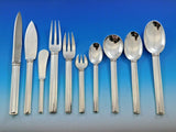 Cannes by Puiforcat French Sterling Silver Flatware Set Service 63 pieces Rare