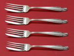 Stradivari by Wallace Sterling Silver Fish Fork Set 4pc AS Custom 7 1/8"
