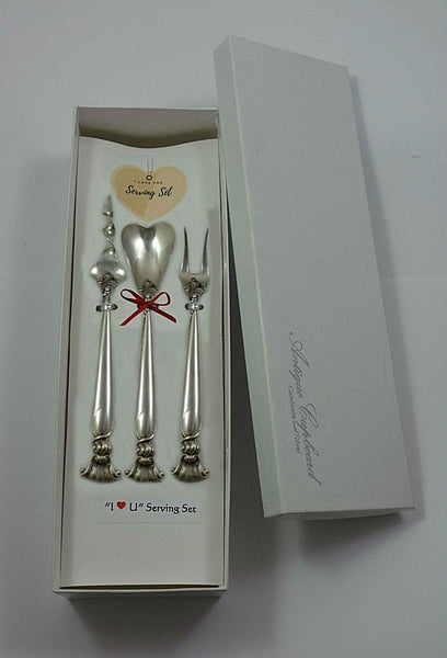 Romance of the Sea by Wallace Sterling Silver "I Love You" Serving Set Custom