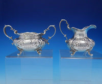 James C. Grogan Sterling Silver Sugar and Creamer Set 2pc Footed #3057 (#3718)