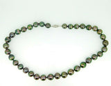 Large Tahitian Peacock Pearl Strand Necklace 10-12MM (#J5035)