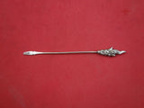 Russian Sterling Silver Cocktail Pick w/ dragon finial .875 mark 4 1/4"