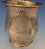 Eastlake Design Wood and Hughes Sterling Silver Child's Cup BC GW Interior #0362