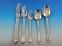 Pyramid by Georg Jensen Stainless Steel Flatware Set For 12 Service 60 Pcs New